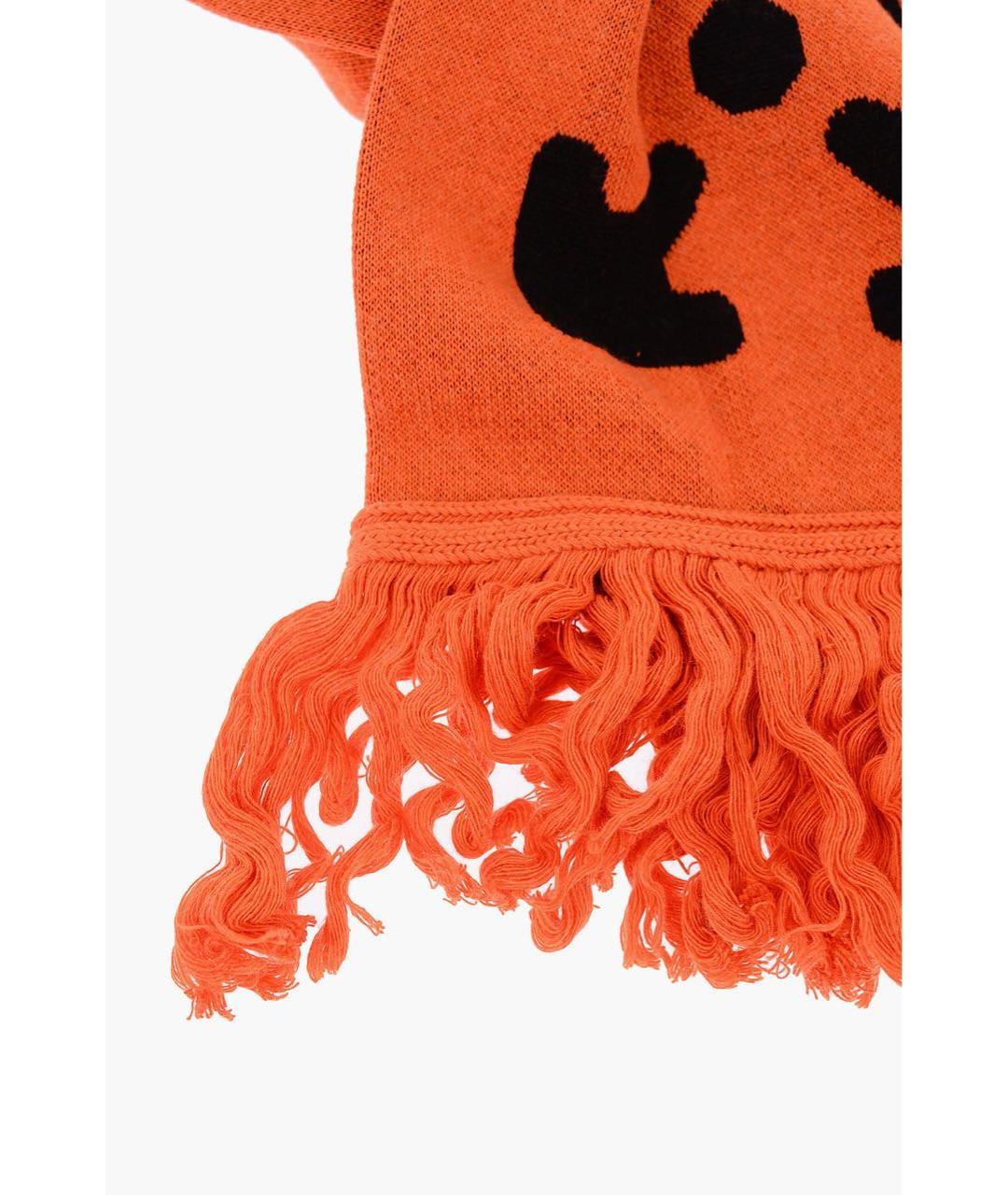 OFF-WHITE Оранжевый хлопковый шарф, фото 5