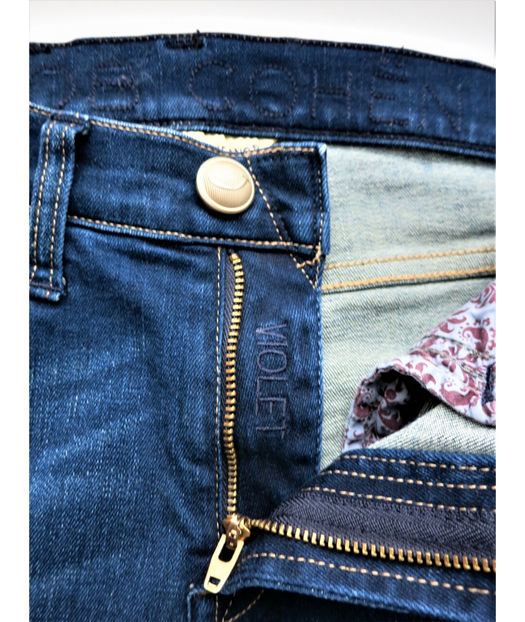 JACOB COHEN Синие хлопко-эластановые джинсы клеш, фото 9