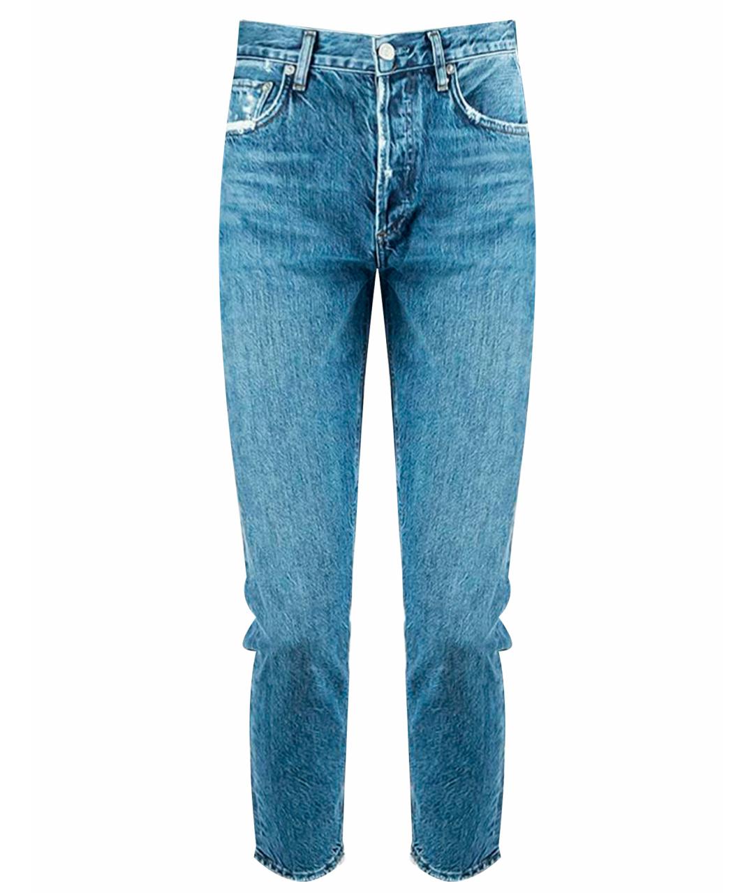 AGOLDE Синие хлопковые прямые джинсы, фото 1