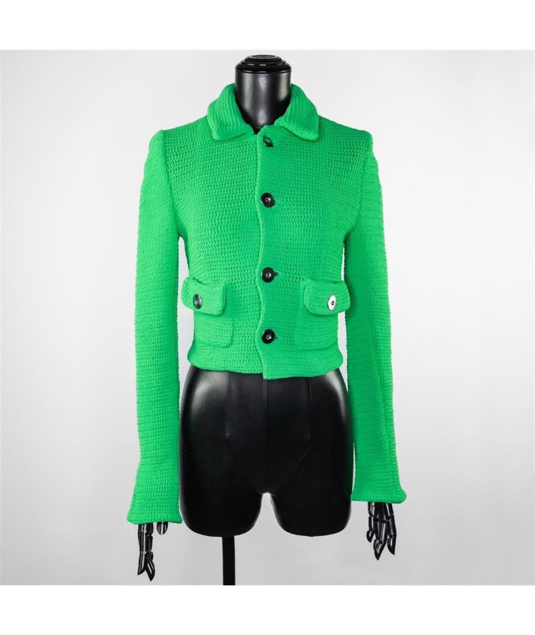 BOTTEGA VENETA Зеленый хлопковый жакет/пиджак, фото 4