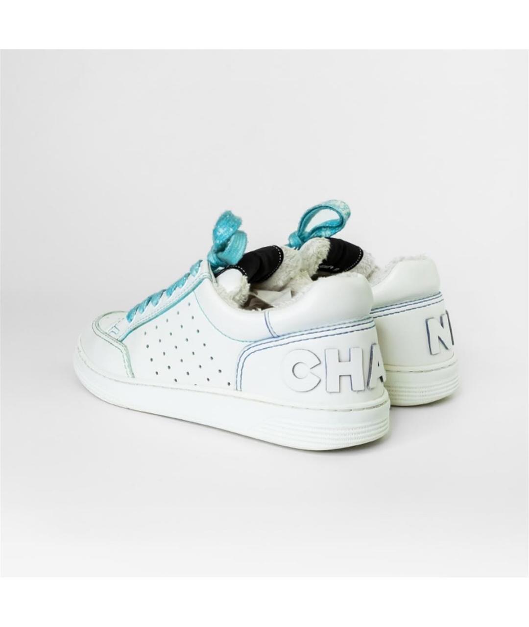 CHANEL Белые кожаные кеды, фото 4