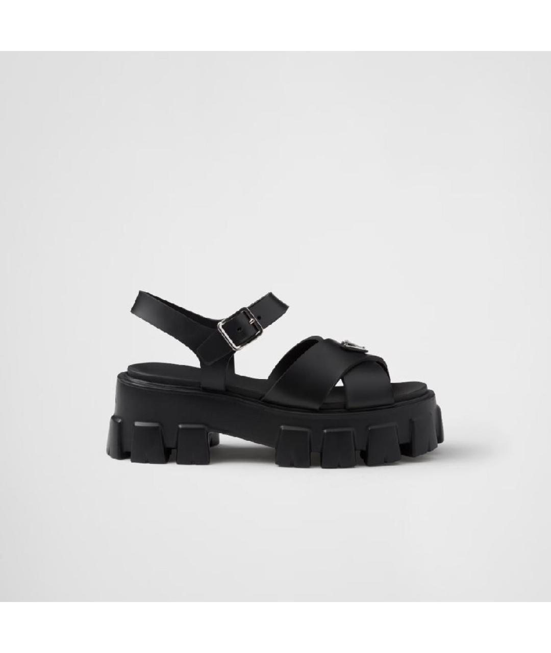 PRADA Черные босоножки, фото 6