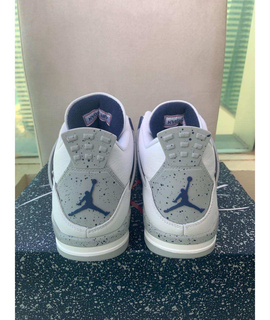 JORDAN Белые кожаные высокие кроссовки / кеды, фото 6