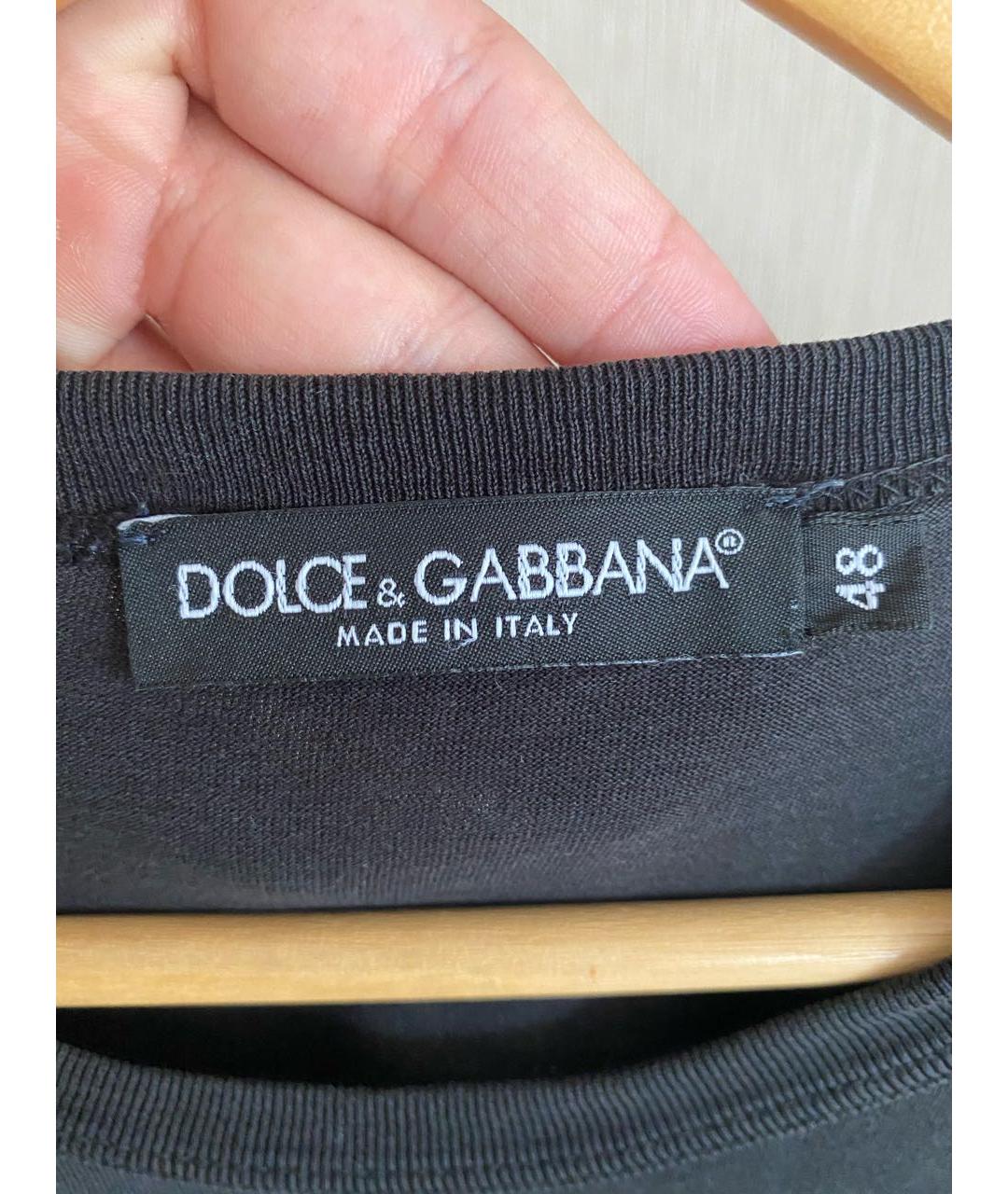 DOLCE&GABBANA Черная футболка, фото 7