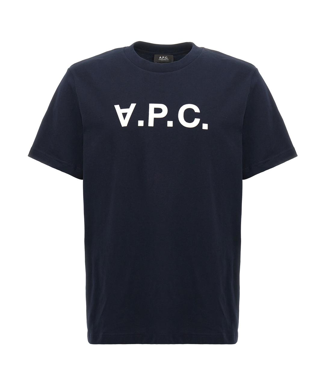 A.P.C. Синяя хлопковая футболка, фото 1