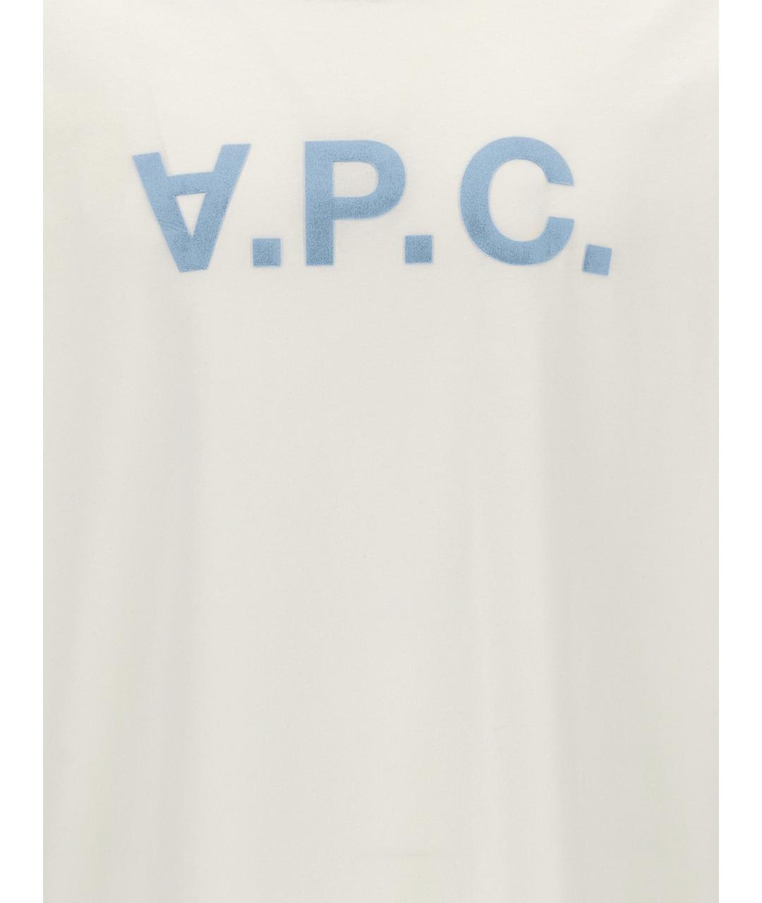 A.P.C. Белая хлопковая футболка, фото 4
