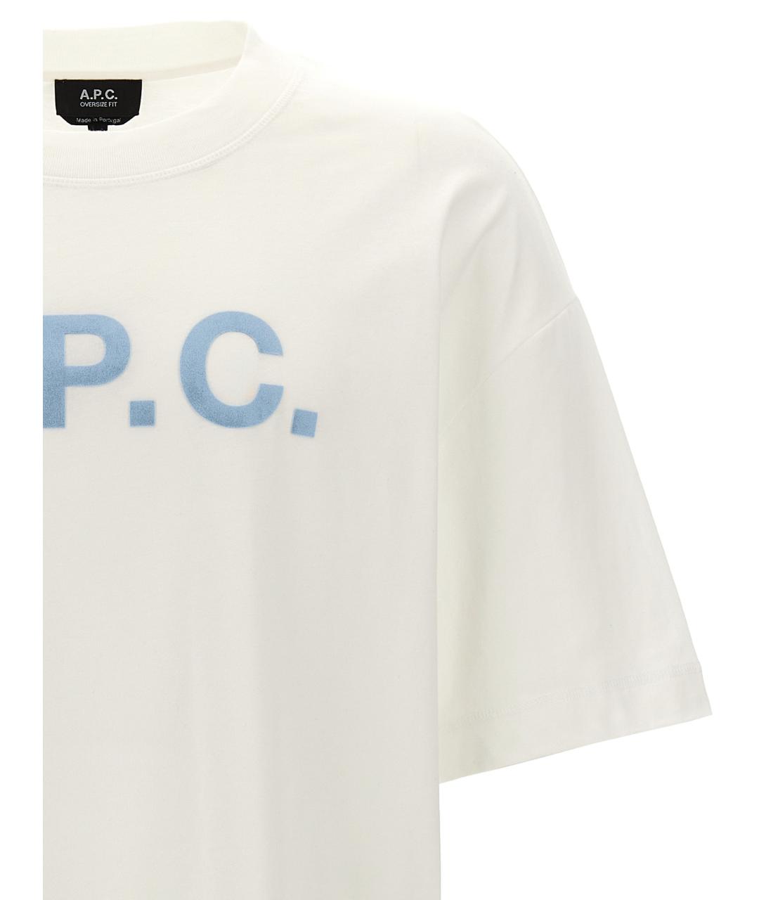 A.P.C. Белая хлопковая футболка, фото 3