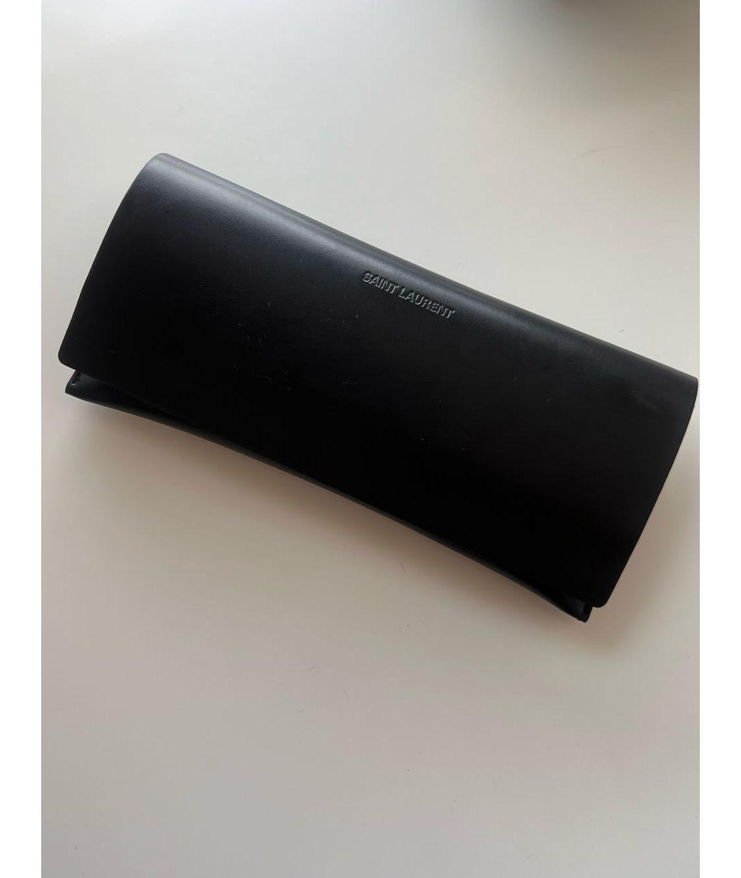 SAINT LAURENT Коричневые металлические солнцезащитные очки, фото 4