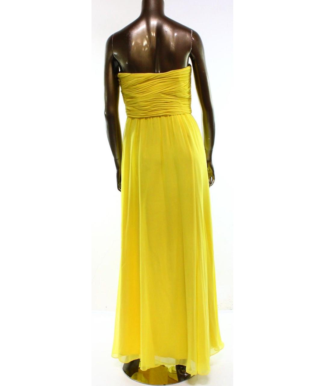 RALPH LAUREN Желтое полиэстеровое вечернее платье, фото 4