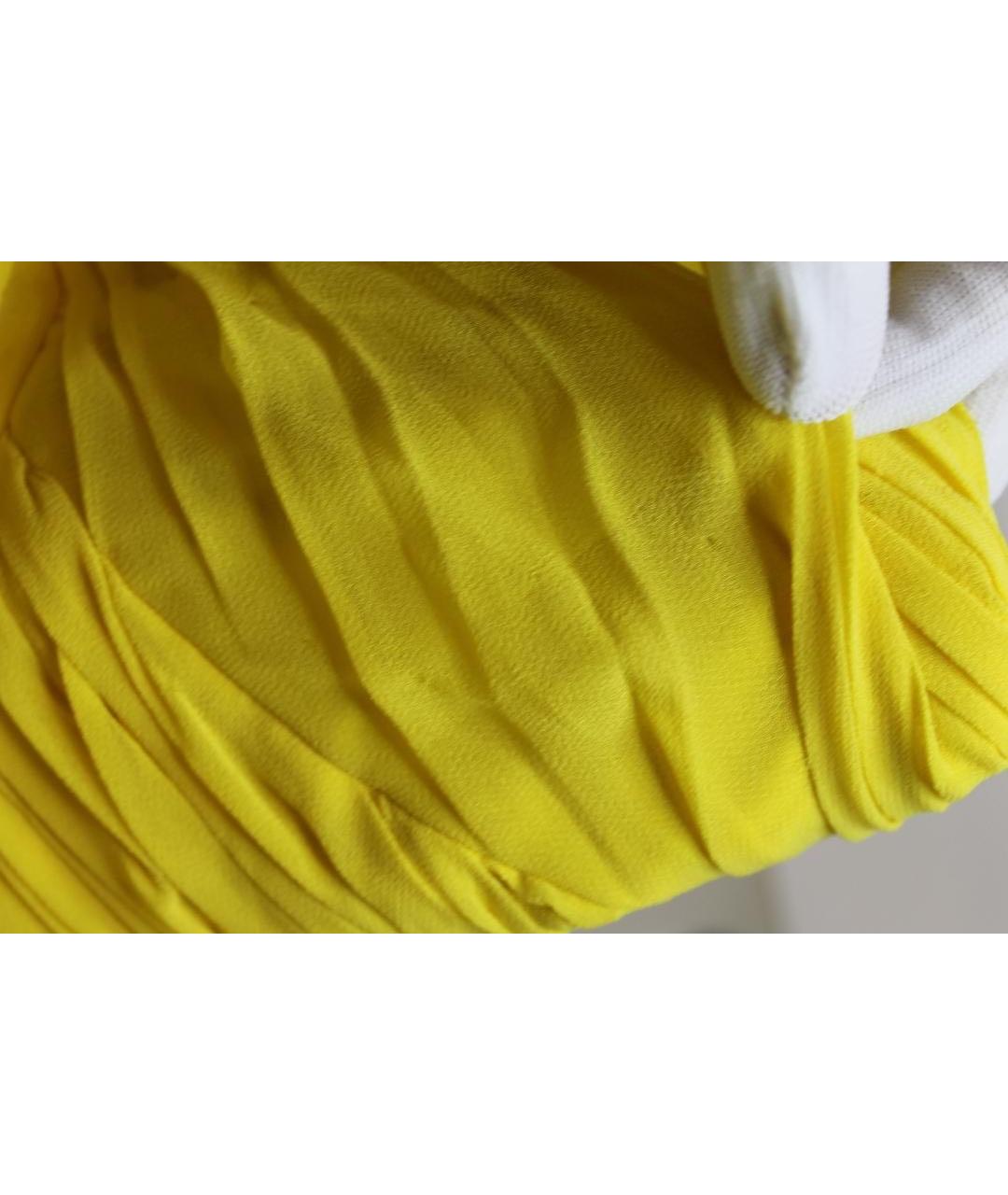 RALPH LAUREN Желтое полиэстеровое вечернее платье, фото 7