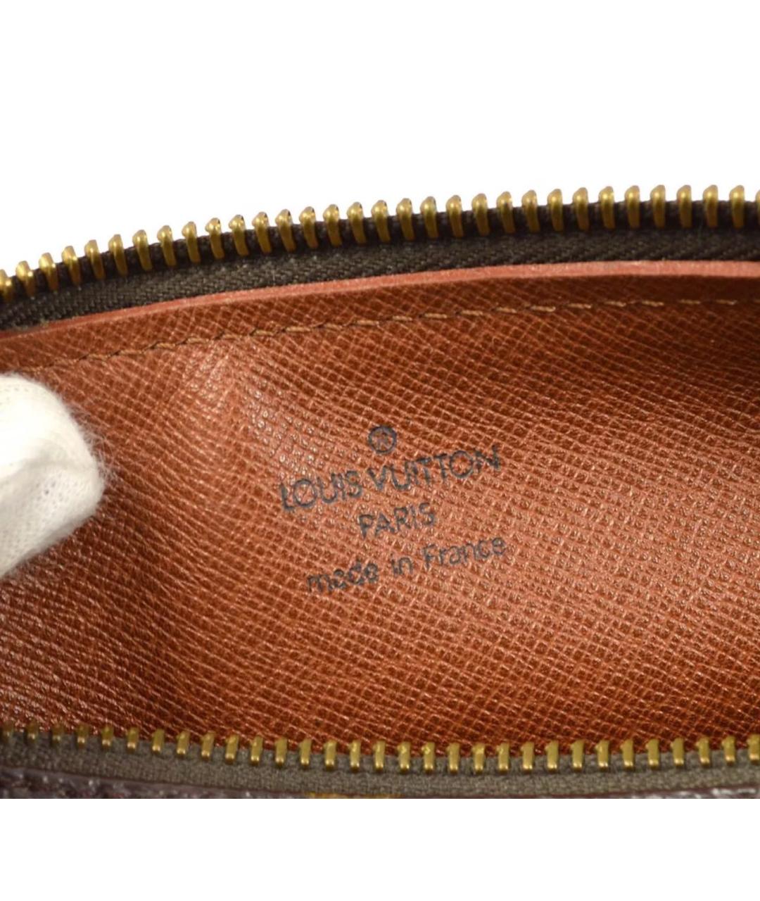 LOUIS VUITTON Коричневая кожаная сумка с короткими ручками, фото 4