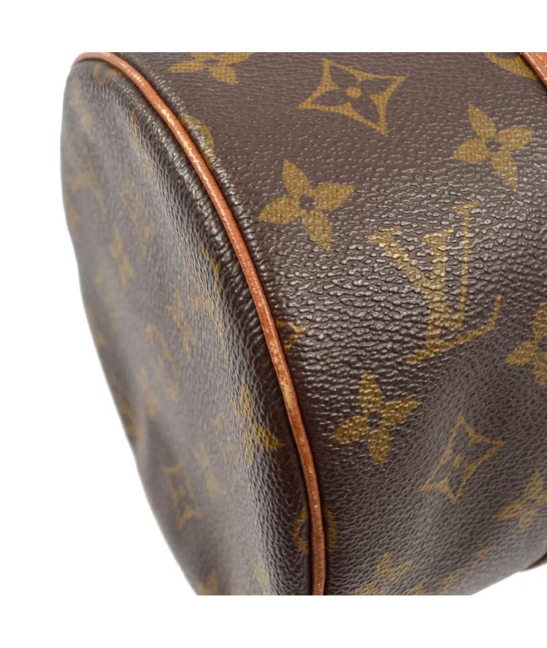 LOUIS VUITTON Коричневая кожаная сумка с короткими ручками, фото 2