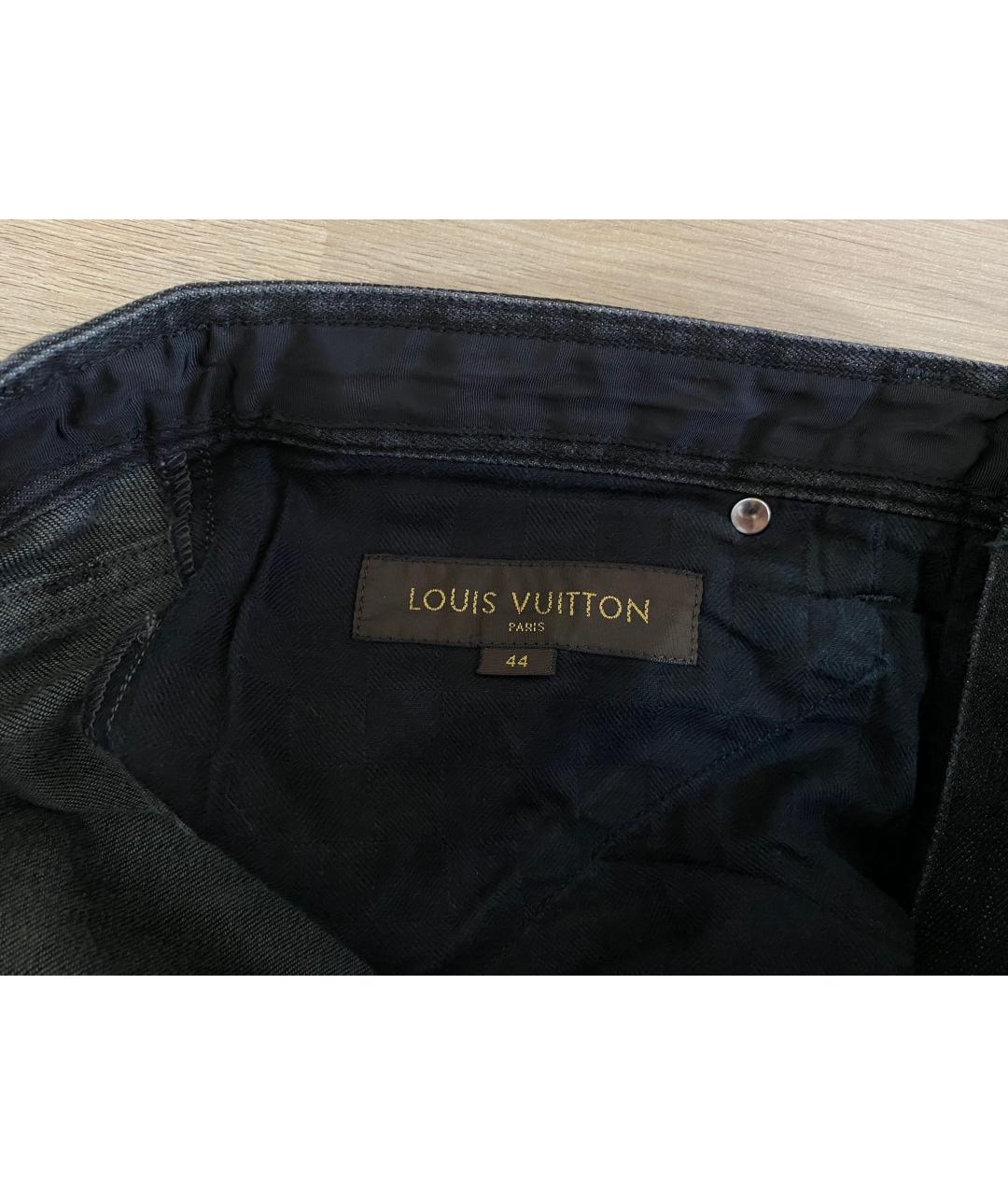 LOUIS VUITTON PRE-OWNED Черные хлопковые прямые джинсы, фото 6