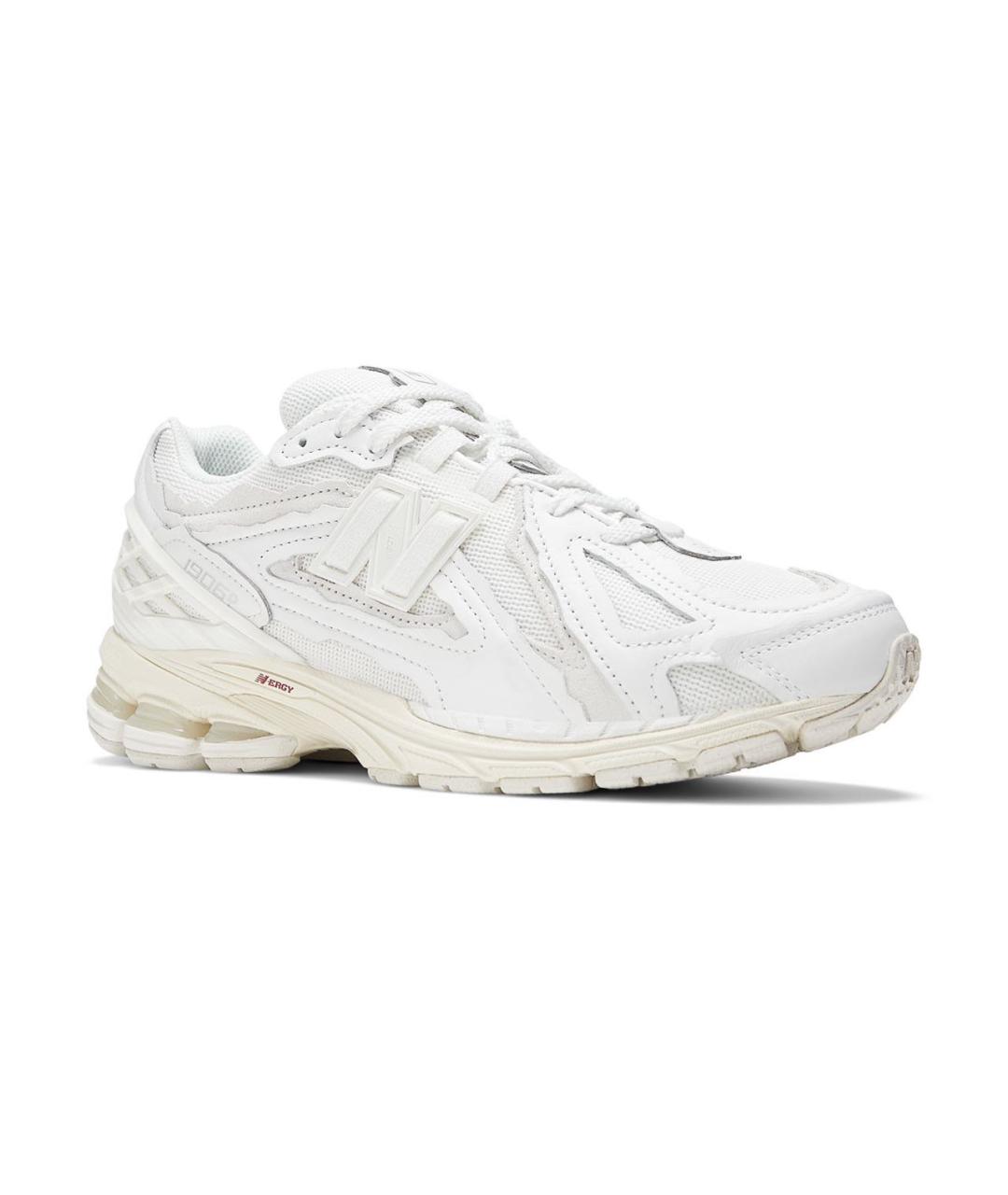 NEW BALANCE Белые кожаные низкие кроссовки / кеды, фото 2