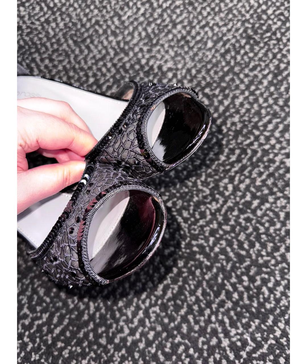 SERGIO ROSSI Черные босоножки, фото 5