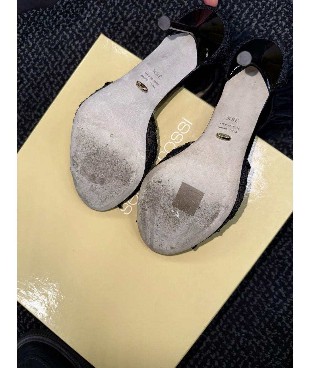 SERGIO ROSSI Черные босоножки, фото 7