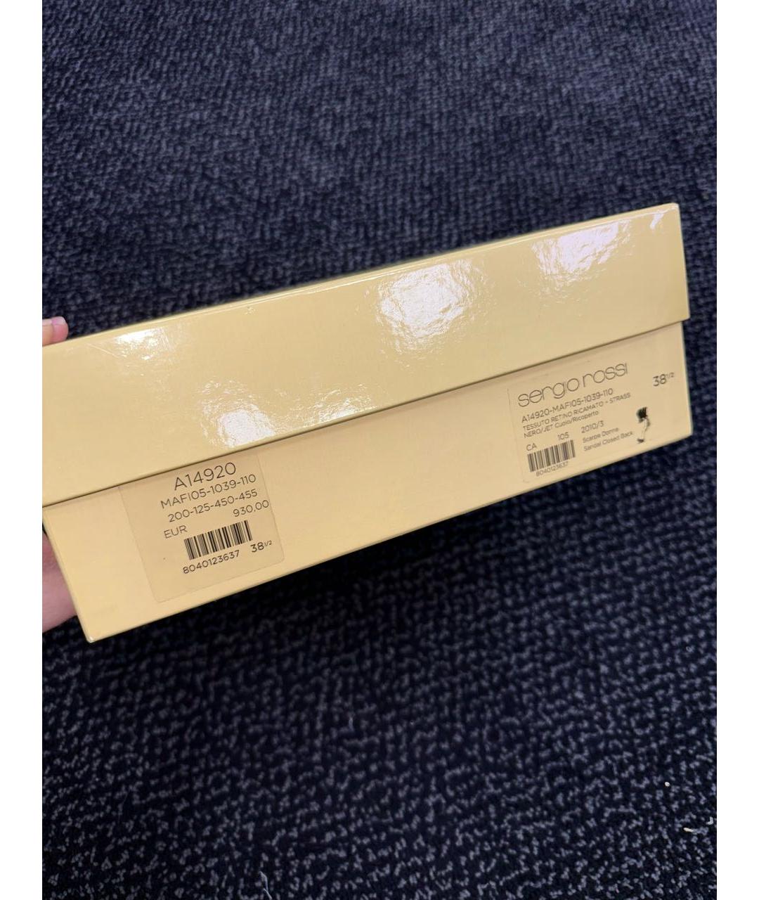 SERGIO ROSSI Черные босоножки, фото 8