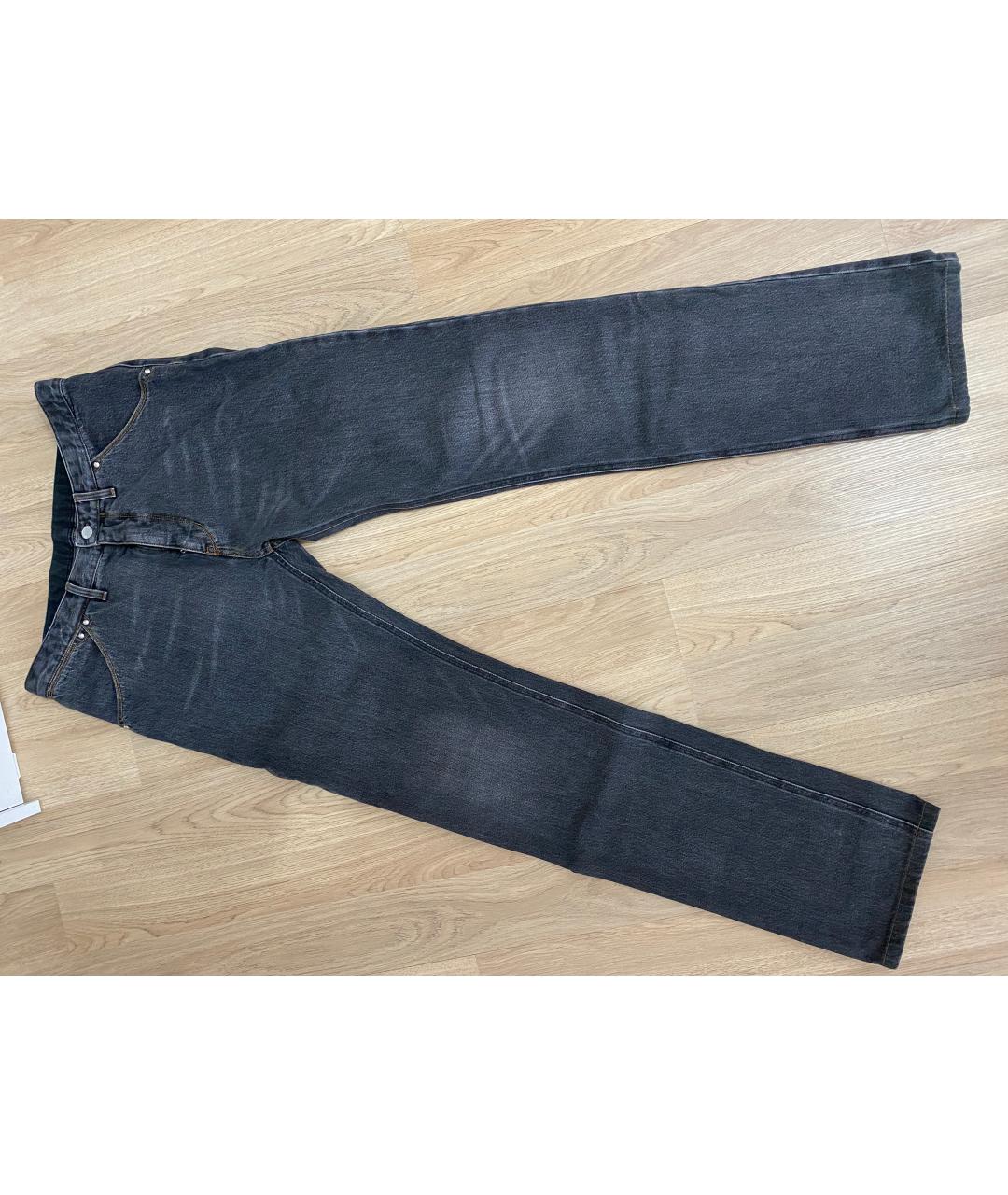 LOUIS VUITTON PRE-OWNED Антрацитовые прямые джинсы, фото 6