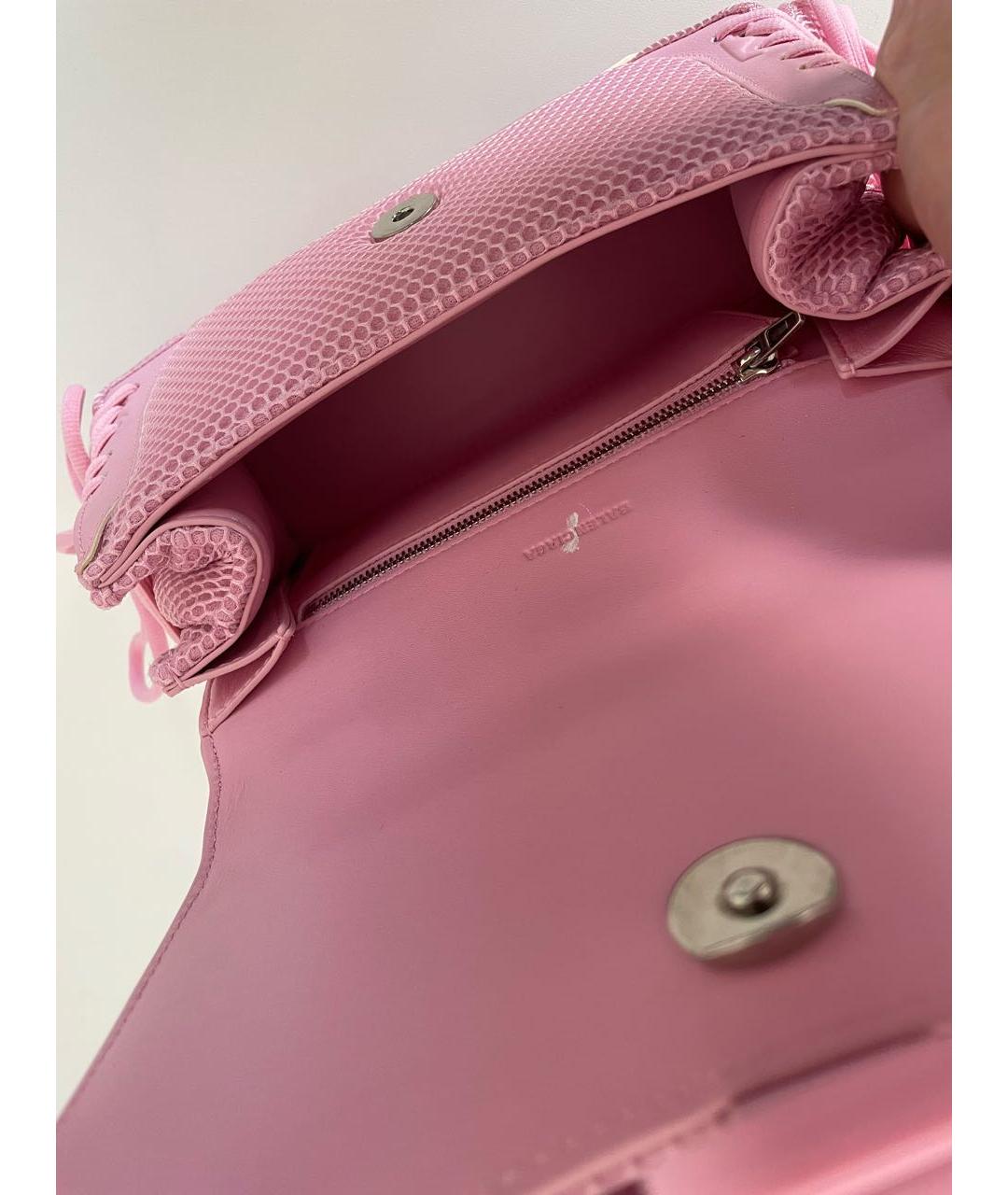 BALENCIAGA Розовая сумка с короткими ручками из искусственной кожи, фото 4