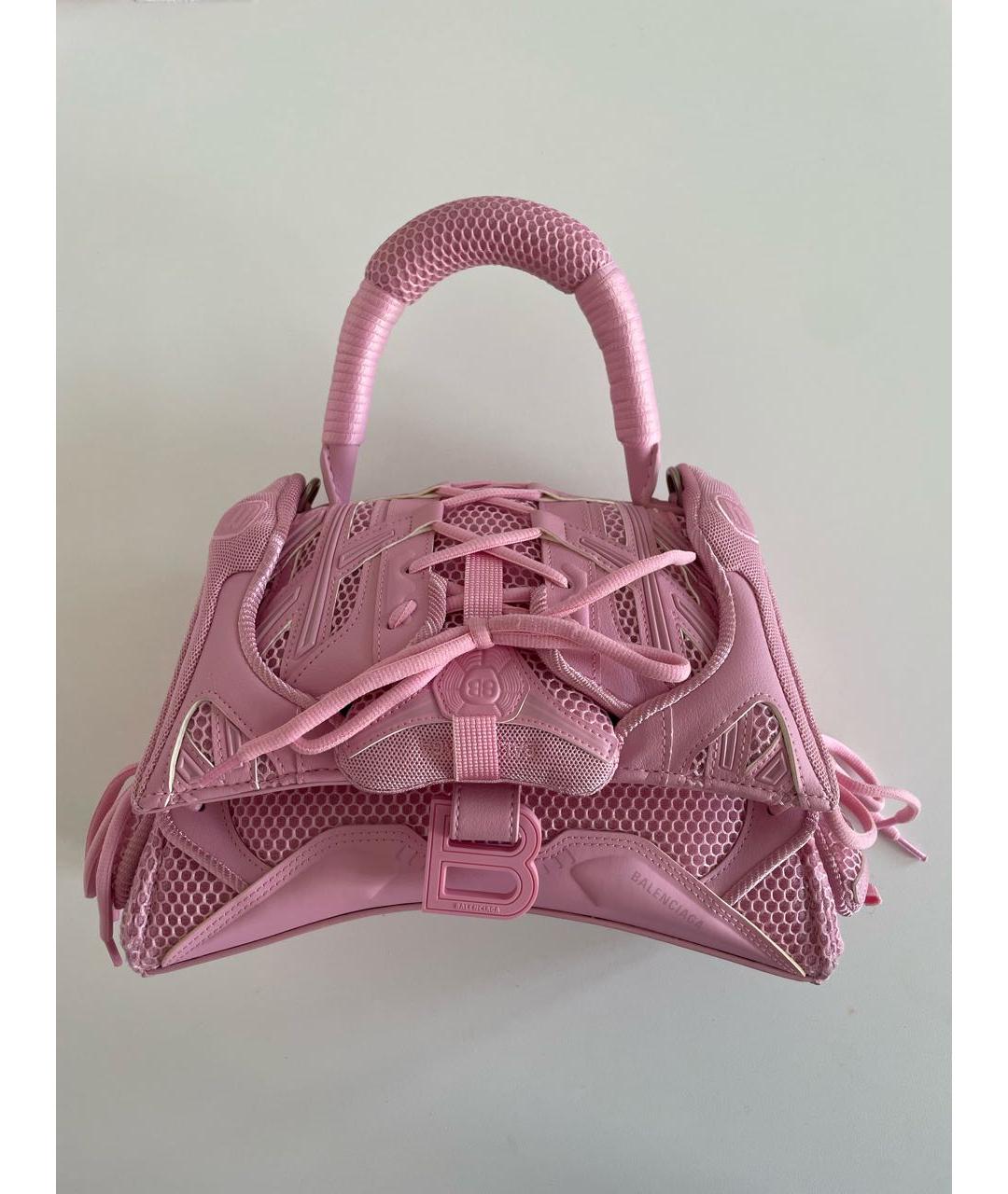 BALENCIAGA Розовая сумка с короткими ручками из искусственной кожи, фото 7