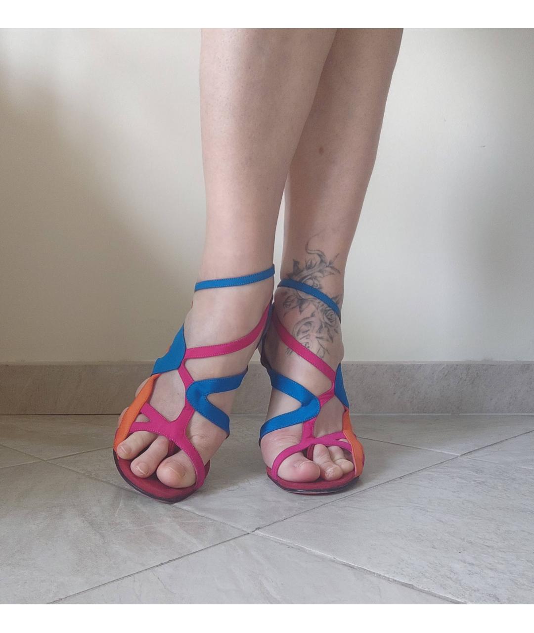 MANOLO BLAHNIK Мульти босоножки, фото 4