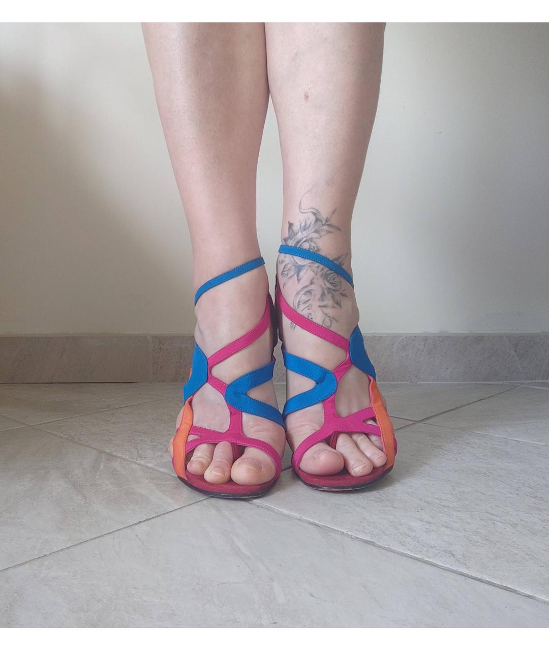 MANOLO BLAHNIK Мульти босоножки, фото 2