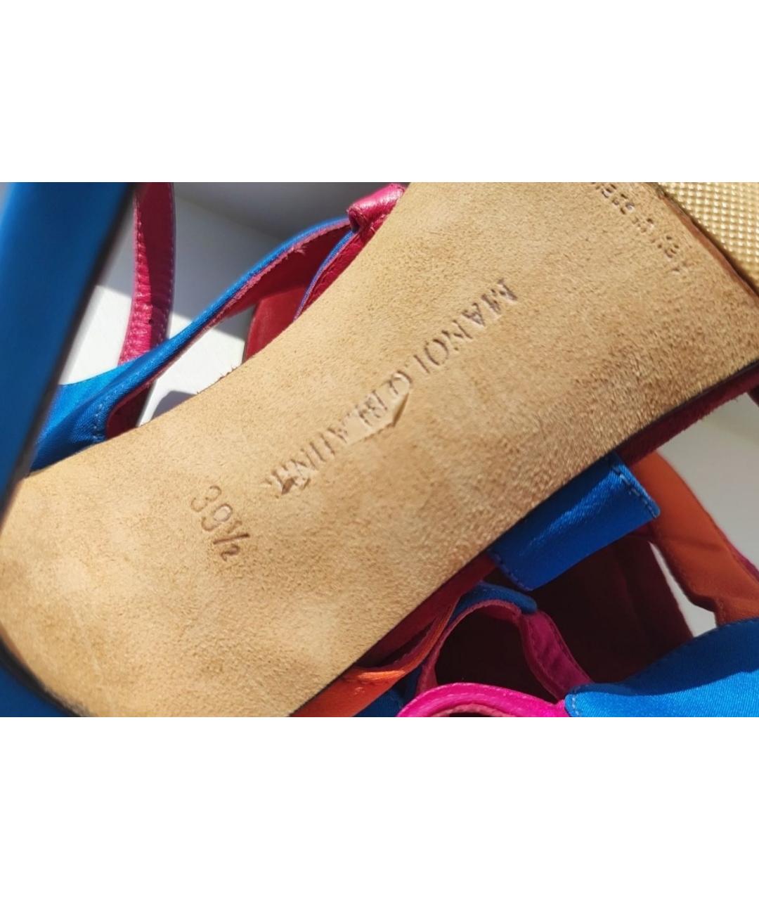 MANOLO BLAHNIK Мульти босоножки, фото 6