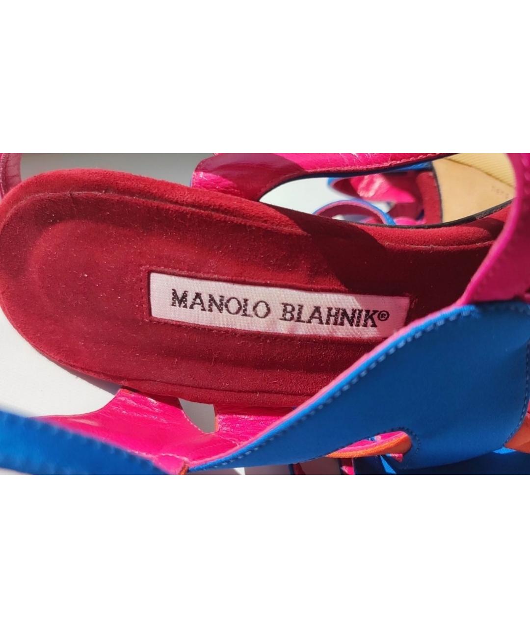 MANOLO BLAHNIK Мульти босоножки, фото 5