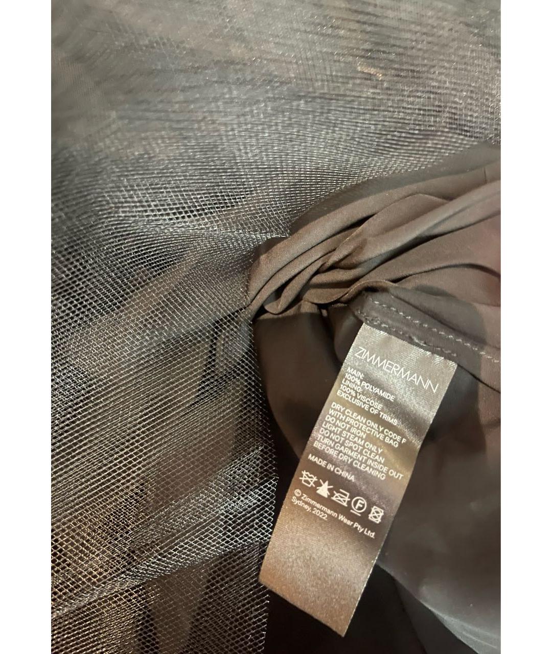 ZIMMERMANN Черное полиэстеровое вечернее платье, фото 6