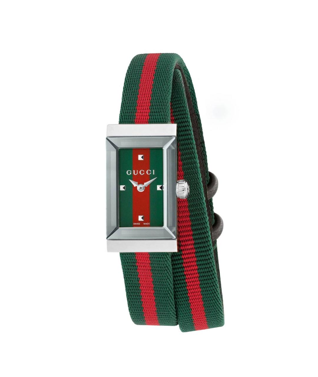 GUCCI Зеленые стальные часы, фото 1