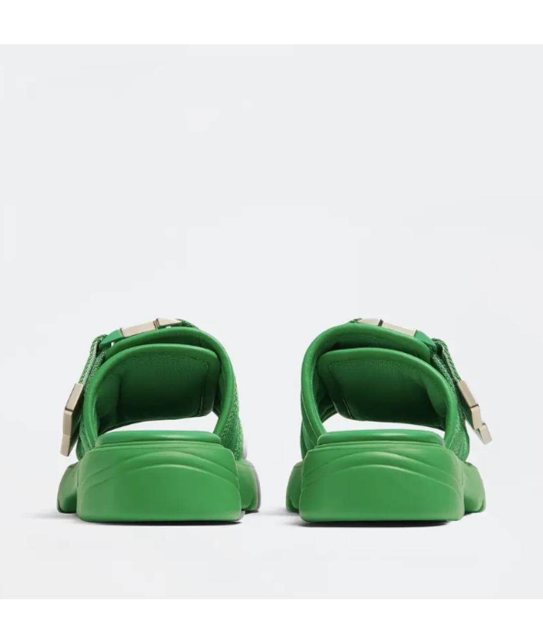 BOTTEGA VENETA Зеленые шлепанцы, фото 3