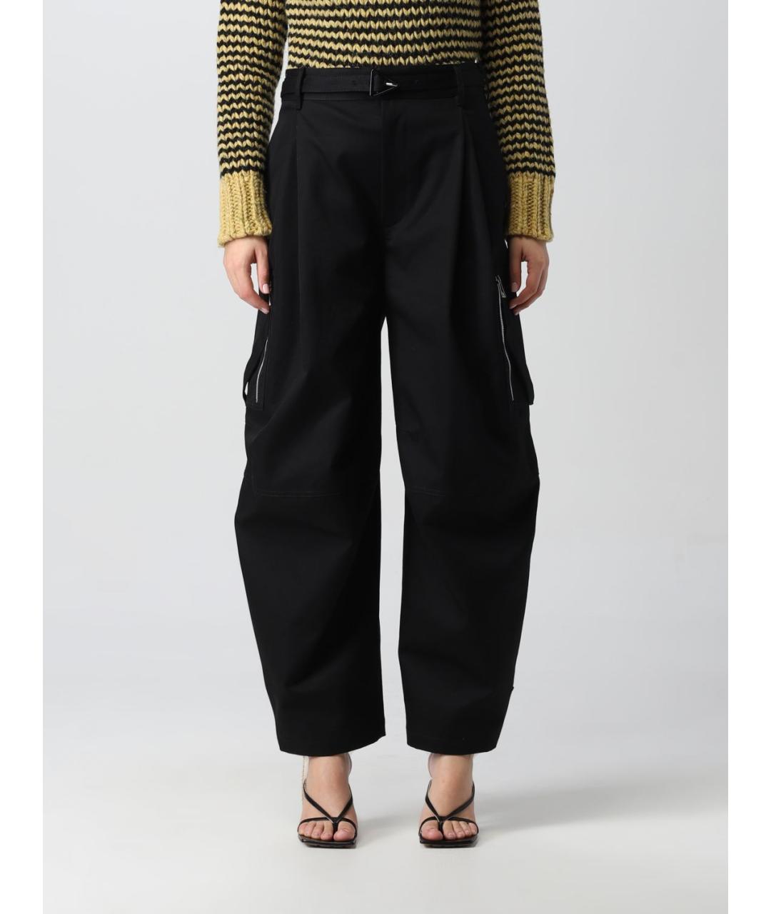 BOTTEGA VENETA Черные прямые брюки, фото 2