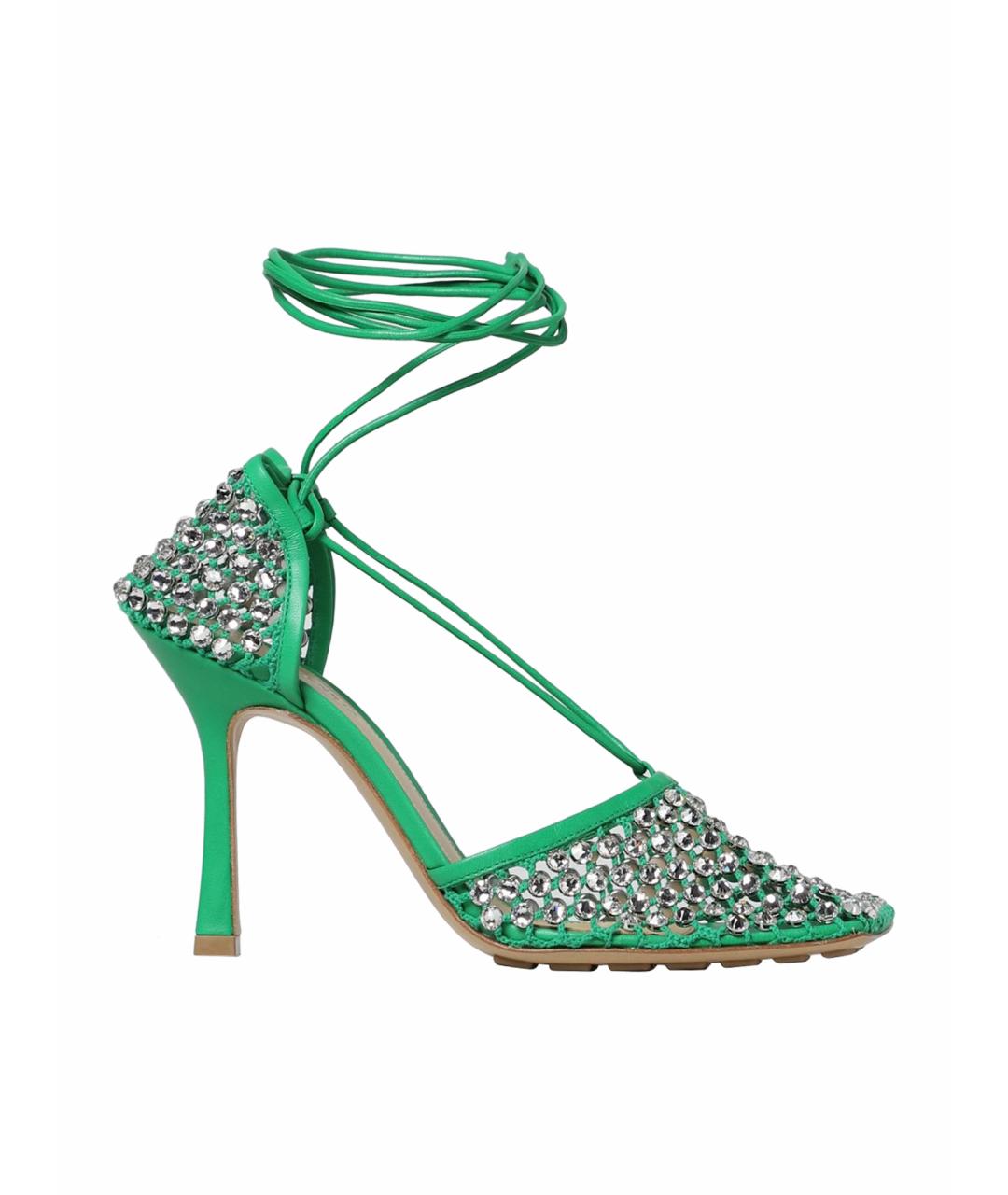 BOTTEGA VENETA Зеленые босоножки, фото 1