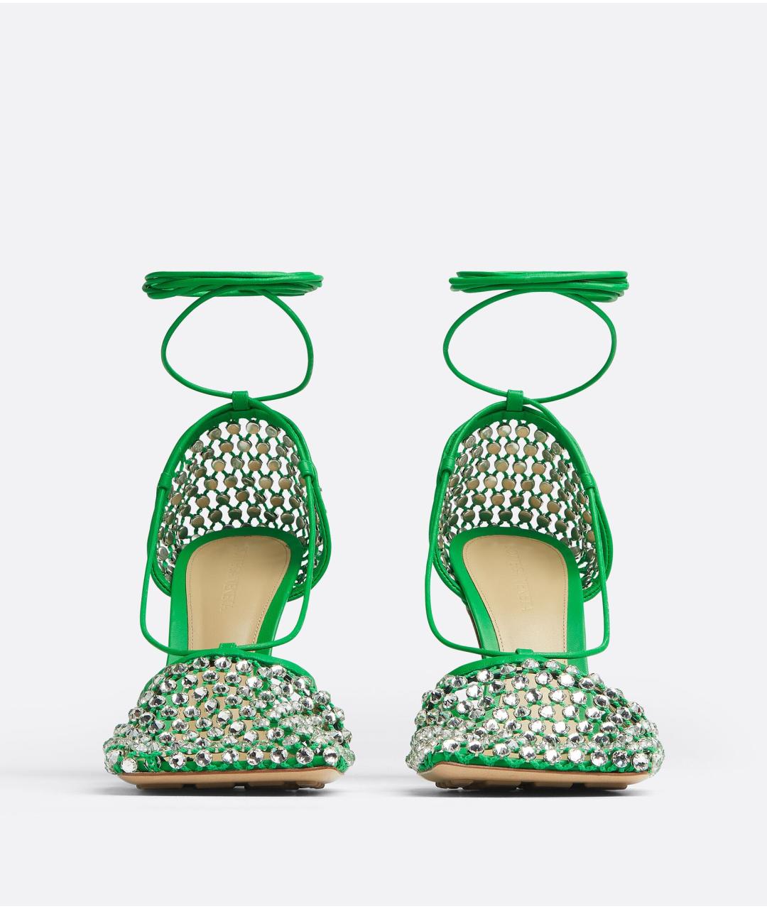 BOTTEGA VENETA Зеленые босоножки, фото 4
