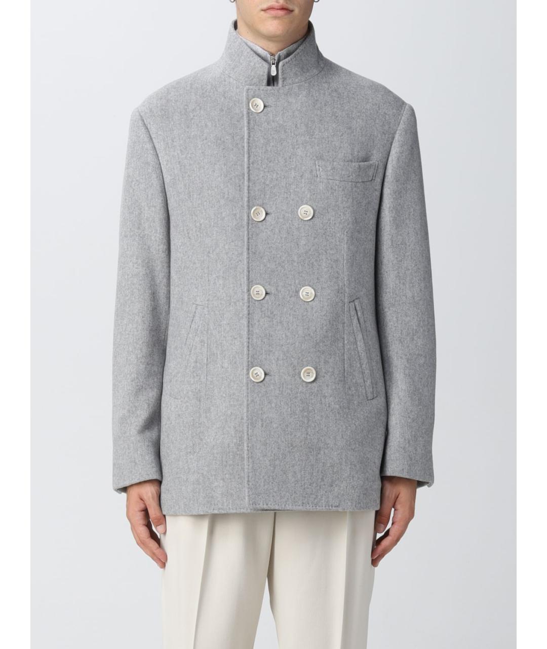 BRUNELLO CUCINELLI Серое пальто, фото 5