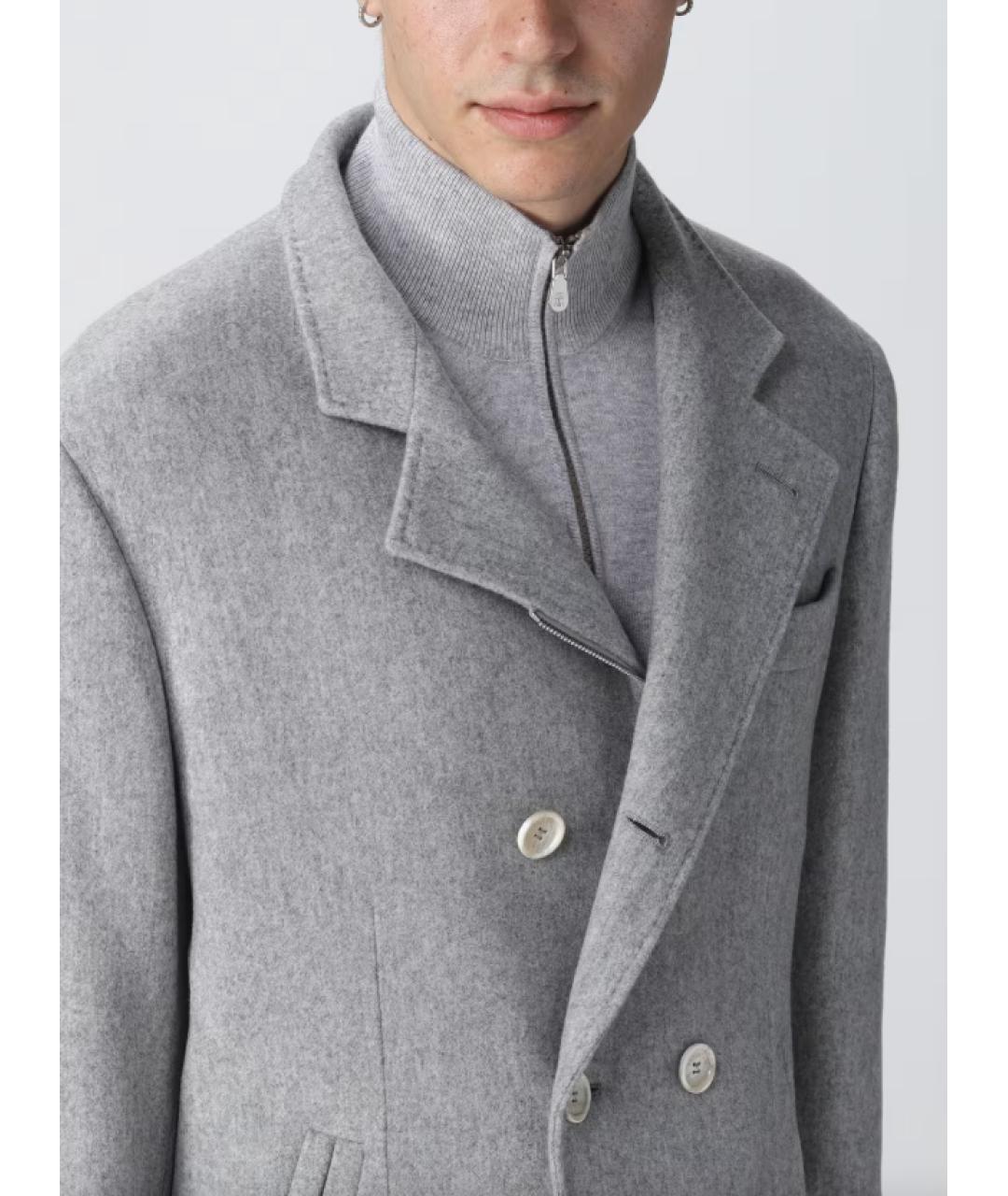 BRUNELLO CUCINELLI Серое пальто, фото 4