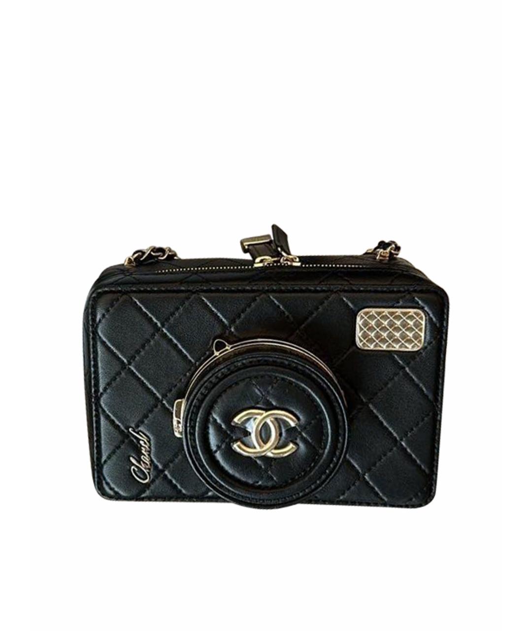 CHANEL PRE-OWNED Черная кожаная сумка тоут, фото 1