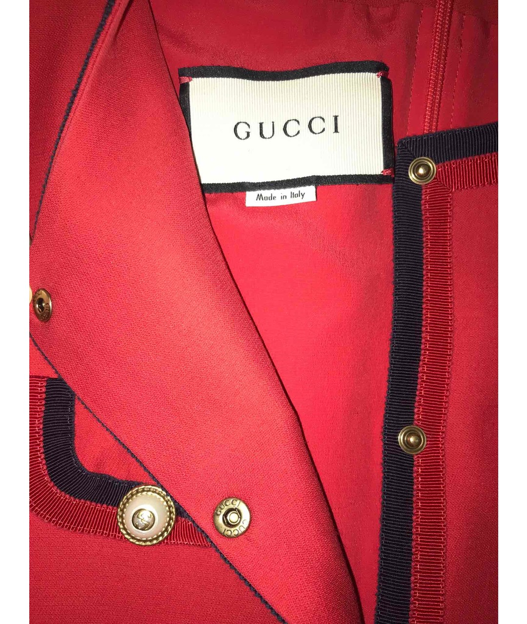 GUCCI Красное хлопковое повседневное платье, фото 3