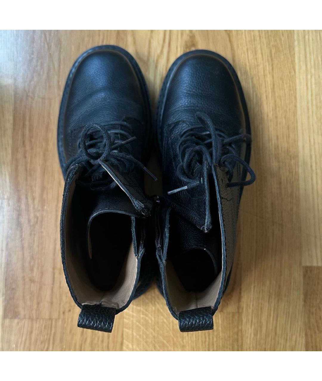 12 STOREEZ Черные кожаные ботинки, фото 3