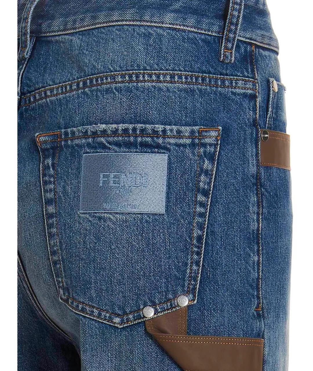 FENDI Синие прямые джинсы, фото 2