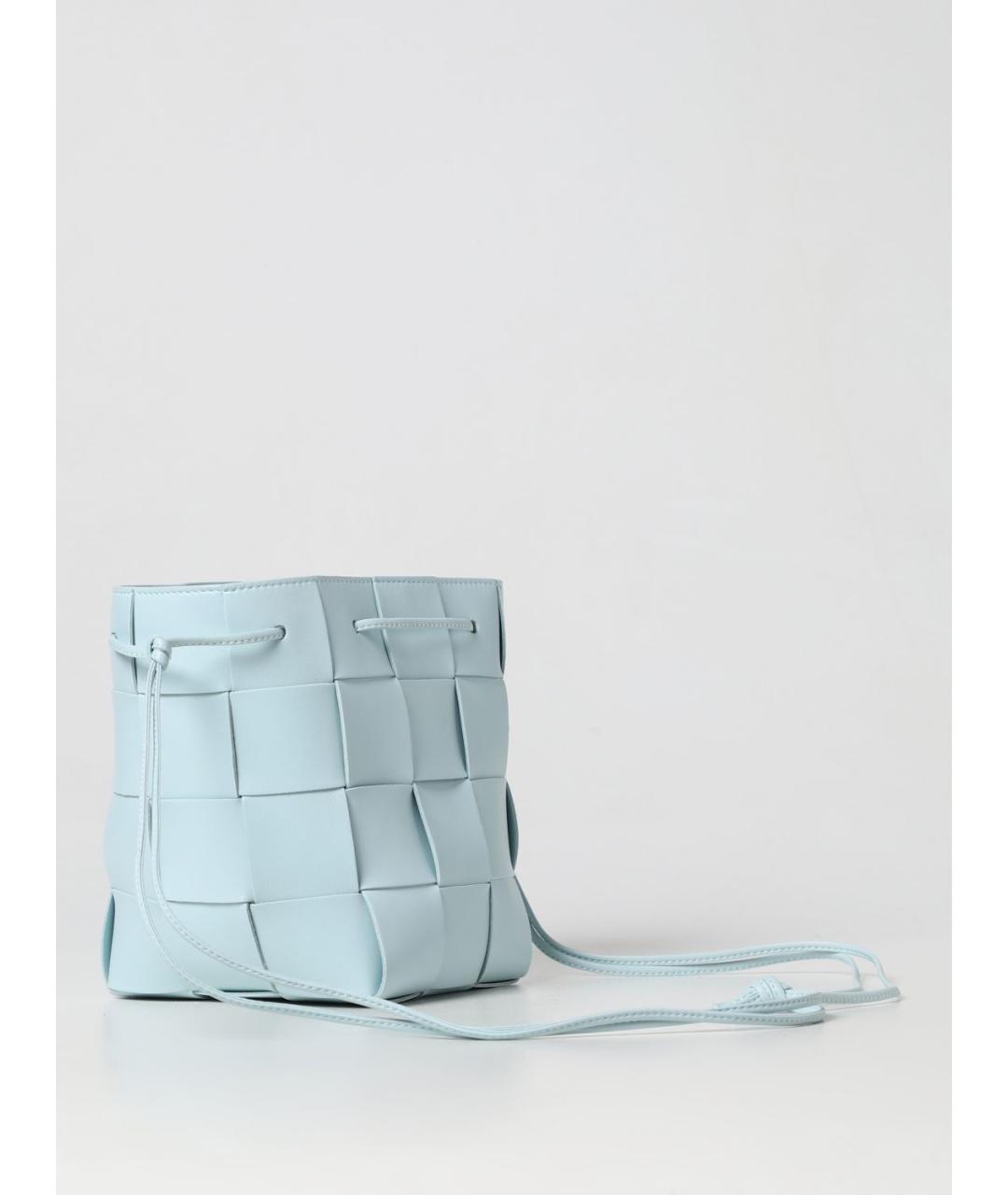 BOTTEGA VENETA Голубая кожаная сумка через плечо, фото 3