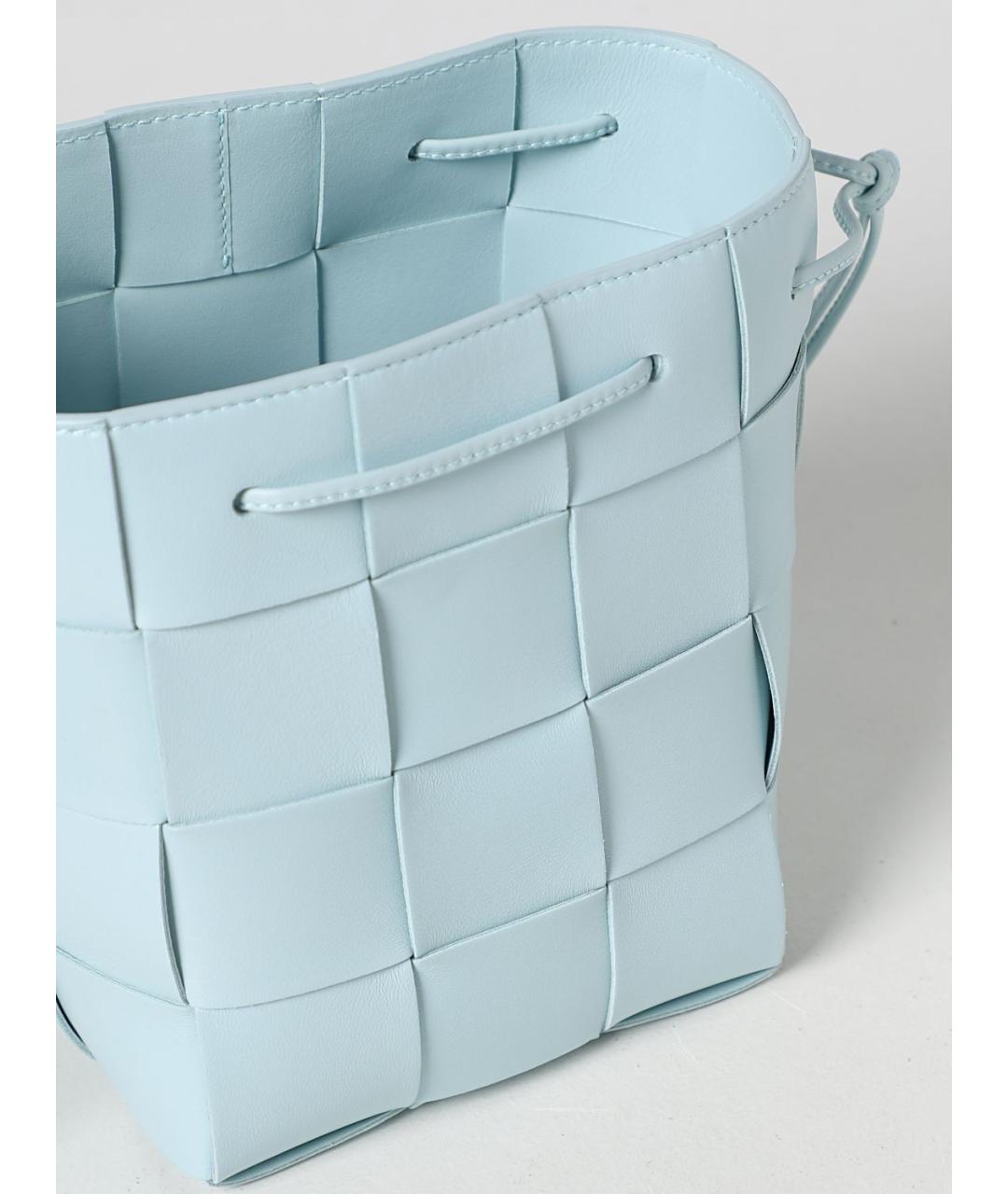 BOTTEGA VENETA Голубая кожаная сумка через плечо, фото 4