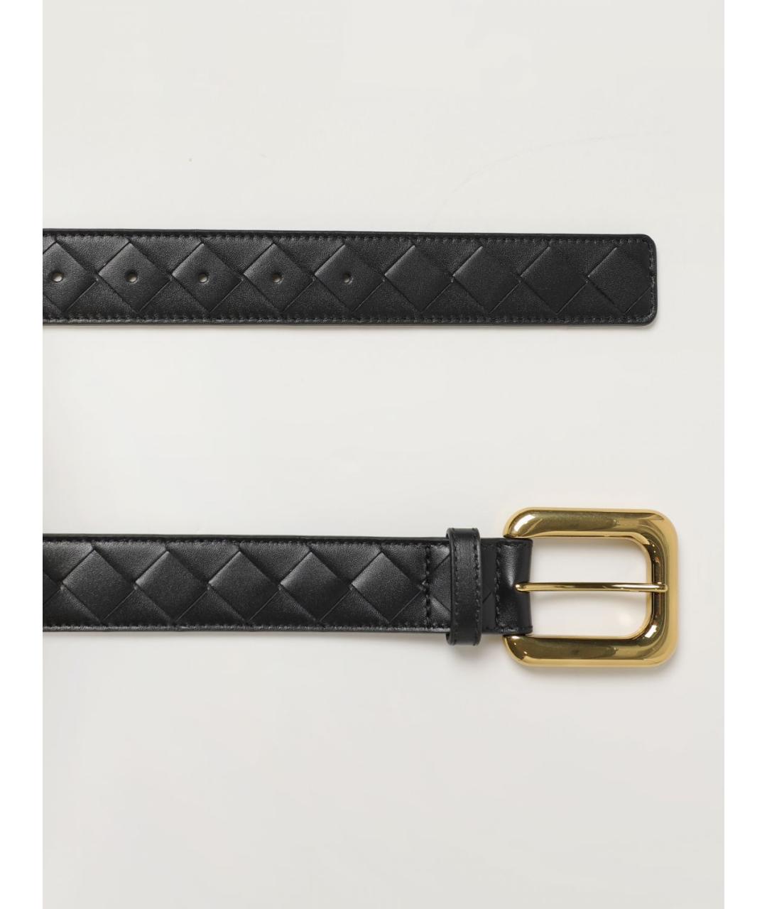 BOTTEGA VENETA Черный кожаный ремень, фото 3