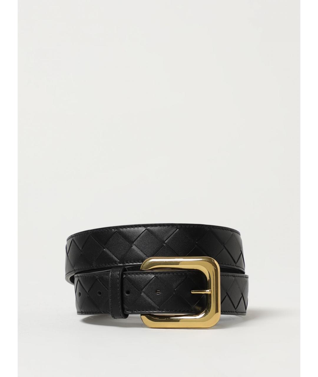 BOTTEGA VENETA Черный кожаный ремень, фото 2