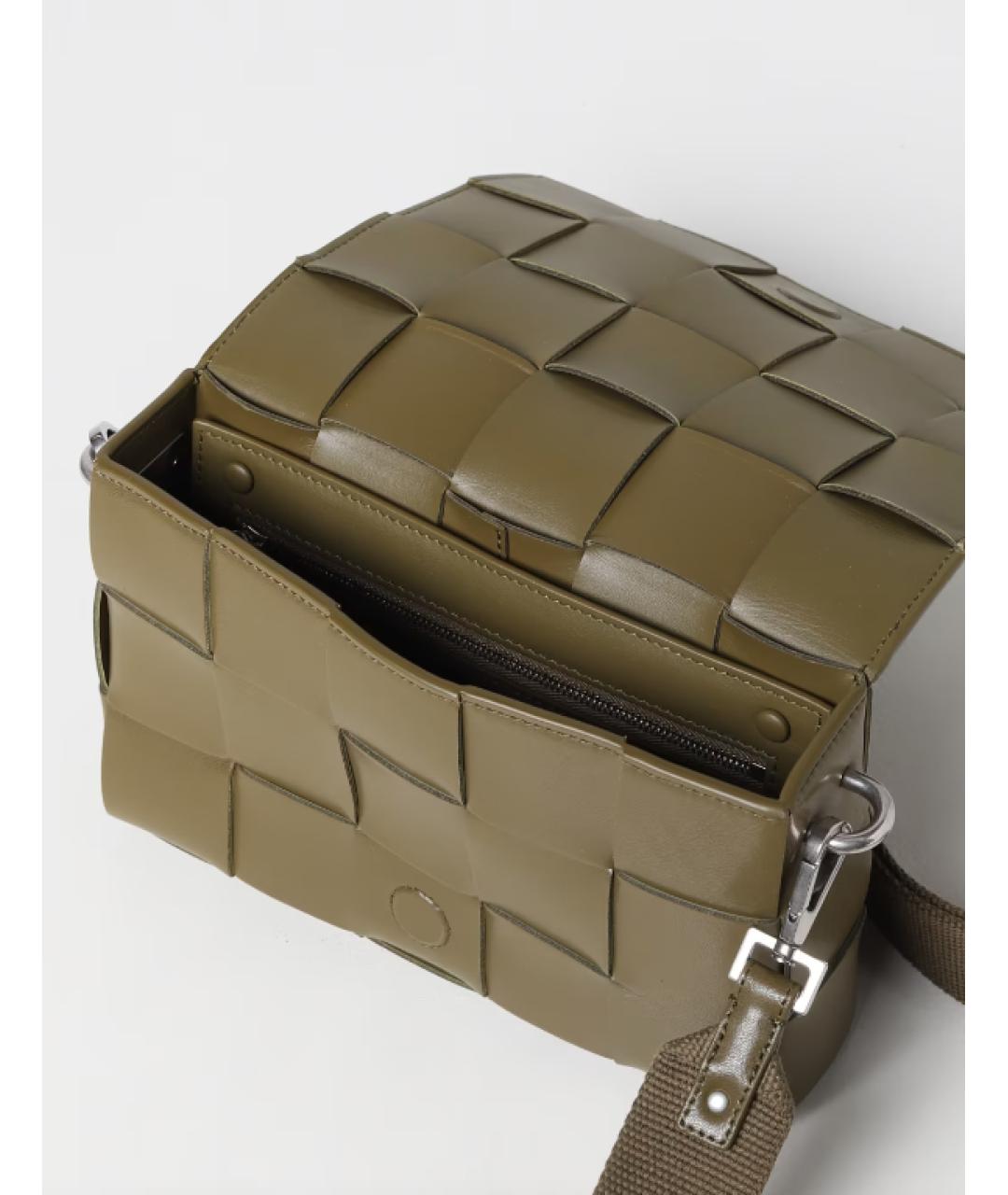 BOTTEGA VENETA Хаки сумка на плечо, фото 2