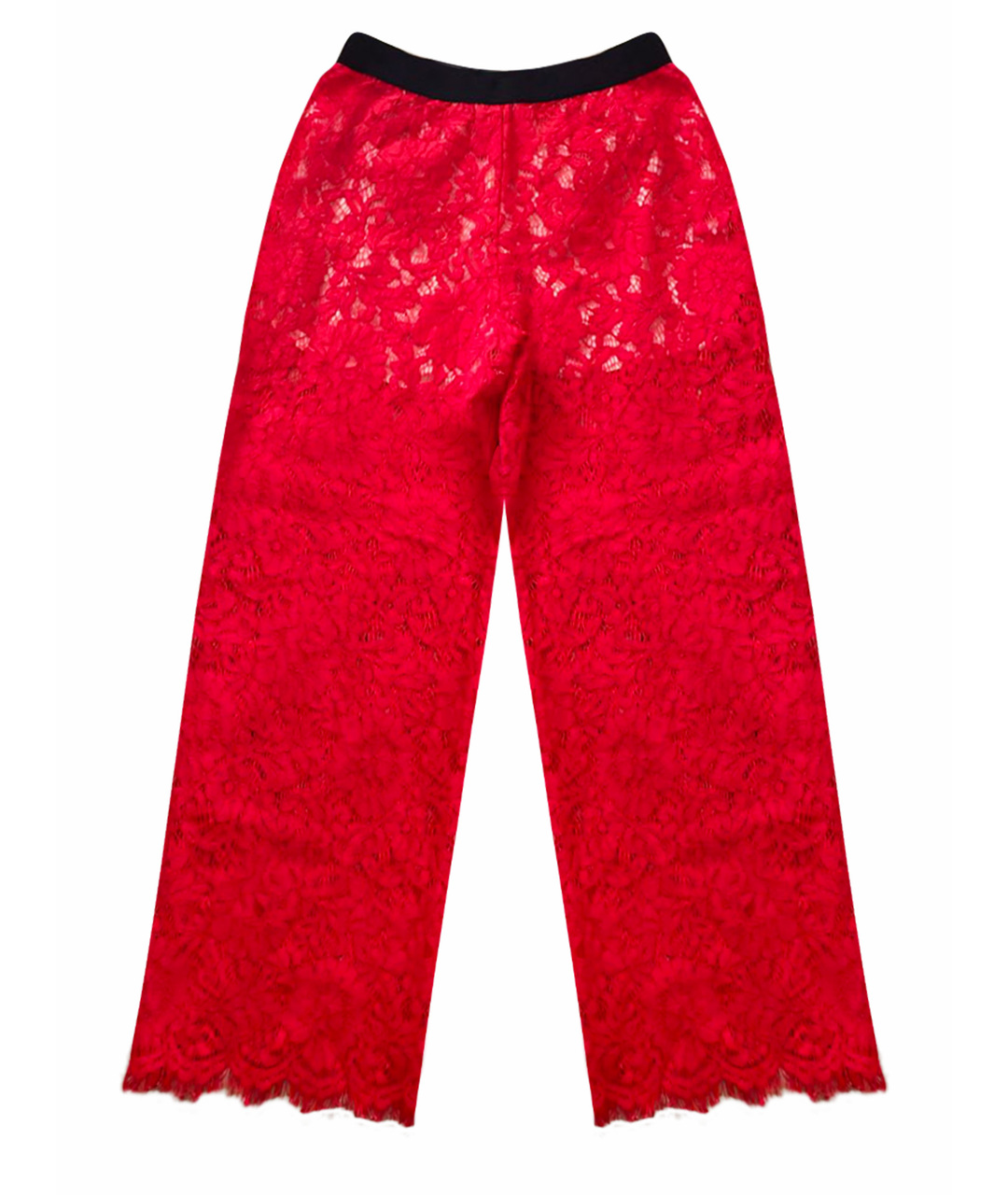 TWIN-SET Красные хлопковые брюки широкие, фото 1