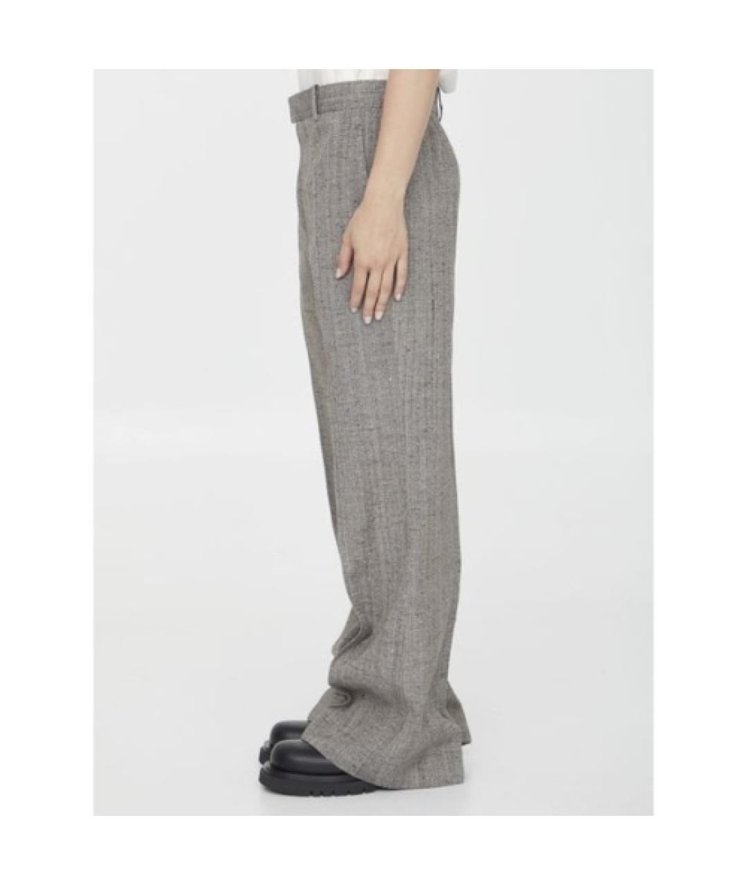 BOTTEGA VENETA Серые прямые брюки, фото 4
