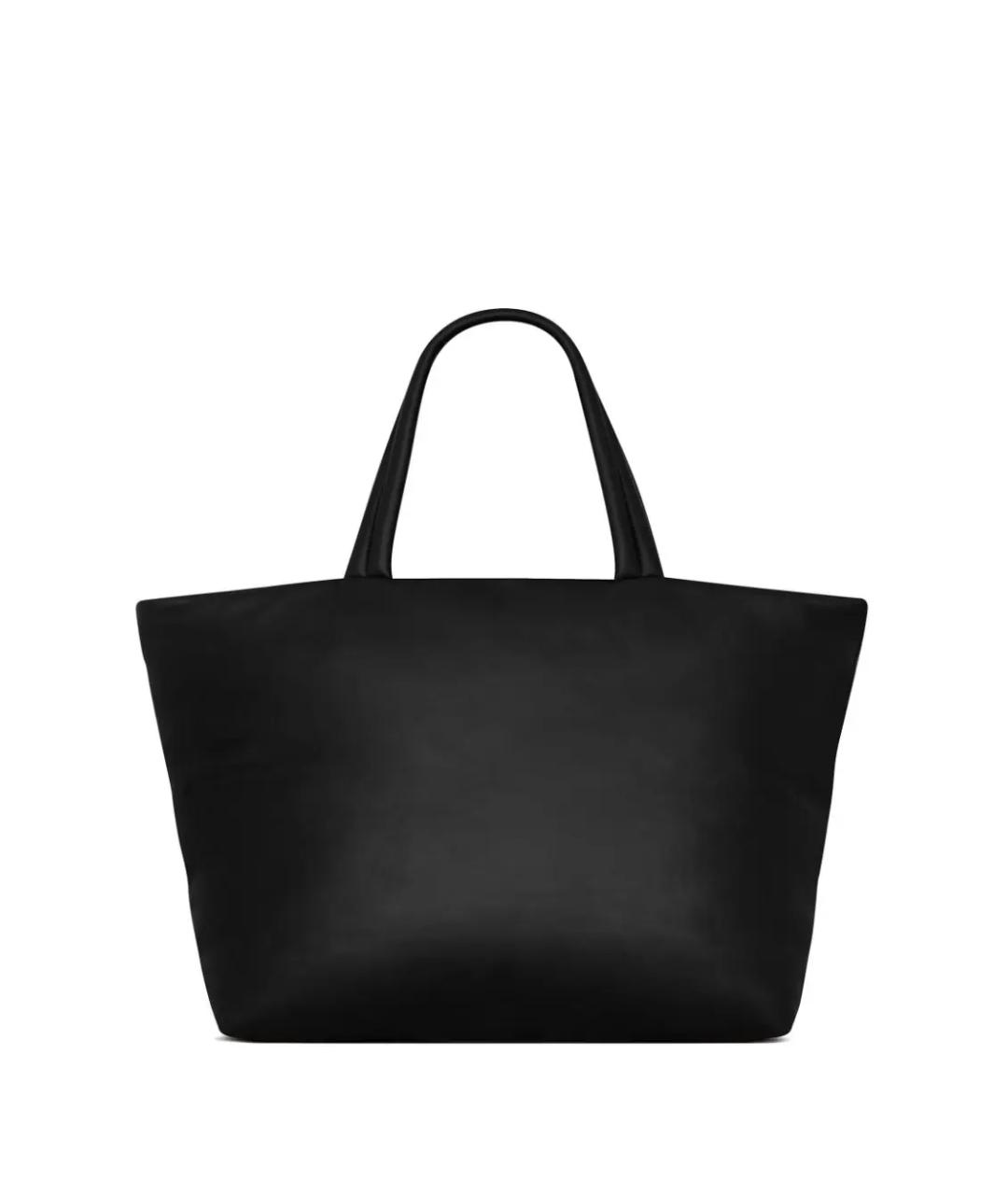 SAINT LAURENT Черная кожаная сумка тоут, фото 2
