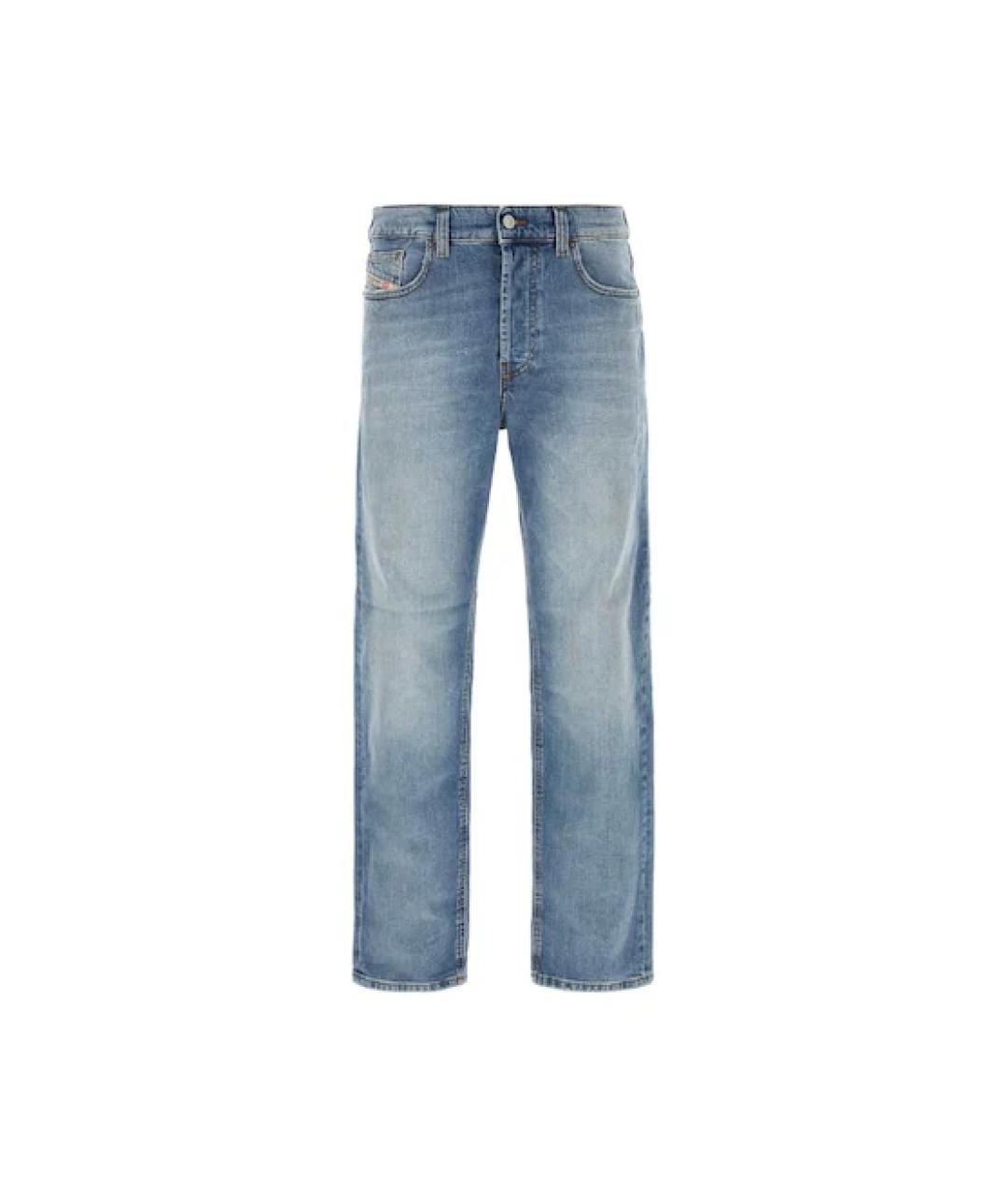 SAINT LAURENT Голубые хлопковые прямые джинсы, фото 6