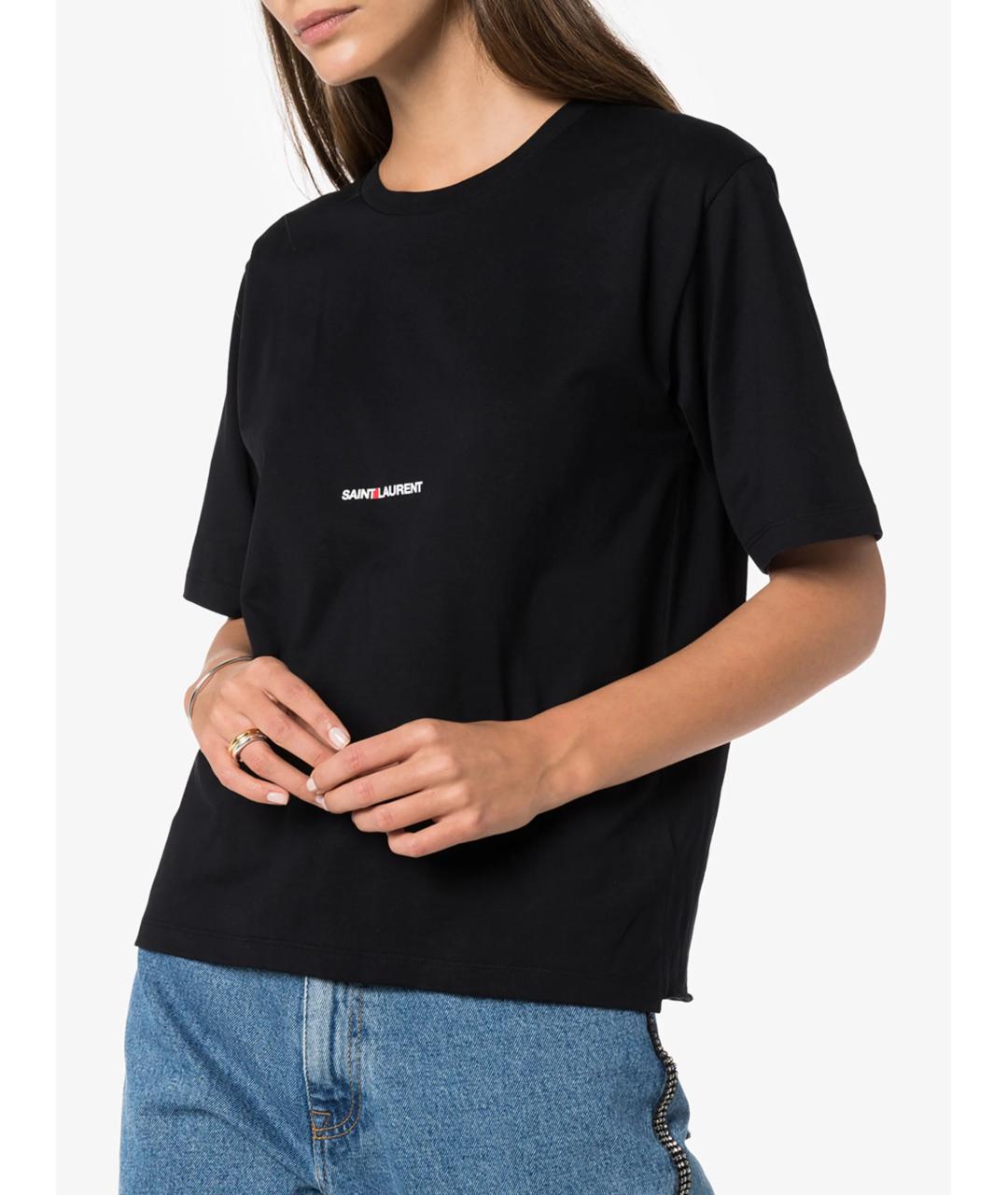 SAINT LAURENT Черная футболка, фото 2